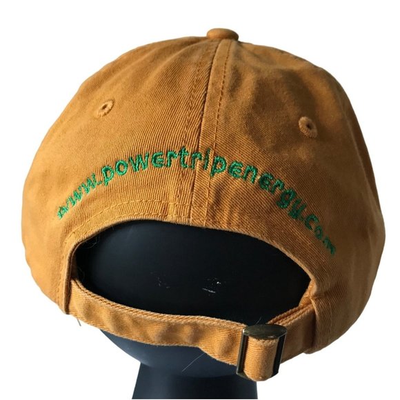 Power Trip Energy Orange Green Adjustable Cap Hat Lid Sunshine Vintage - Picture 4 of 8